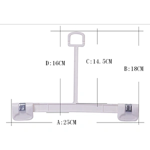 4802-25.5*17.8  new product pant hanger cheap plastic coat hanger for clothes