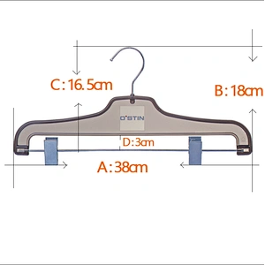 Transparent trousers hanger non slip hanger clips dress hanger