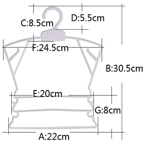 5001-24.5*21.7*30.5cm combination hanger plastic cloth hanger used in market