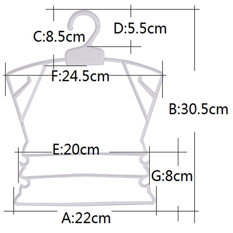 5001-24.5*21.7*30.5cm combination hanger plastic cloth hanger used in market