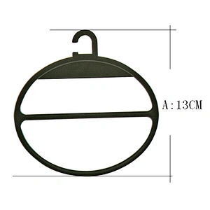 7000 black Solid plastic hanger round plastic scarf hanger