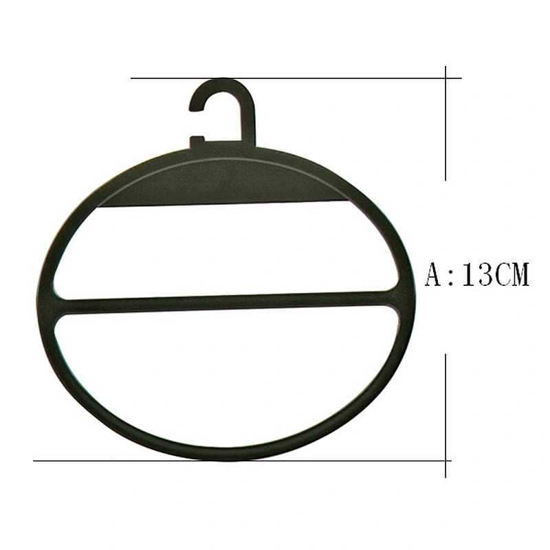 7000 black Solid plastic hanger round plastic scarf hanger