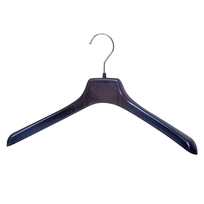 6615-39.5cm black suit hanger metal hooks for clothes hanger plastic coat hanger