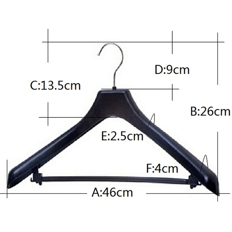 6612CH-46cm plastic clothes hanger machine plan hanger coat hanger for fashion clothes