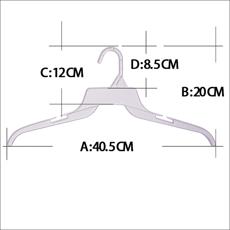 3144-40.5cm plastic wall hanger hook clothes hanger rack flocking hanger