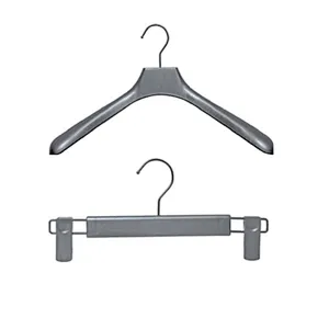 6620-40 Luxury mnufacturer  hangers wholesale high quality custom suit hanger pants hanger silver spray paint