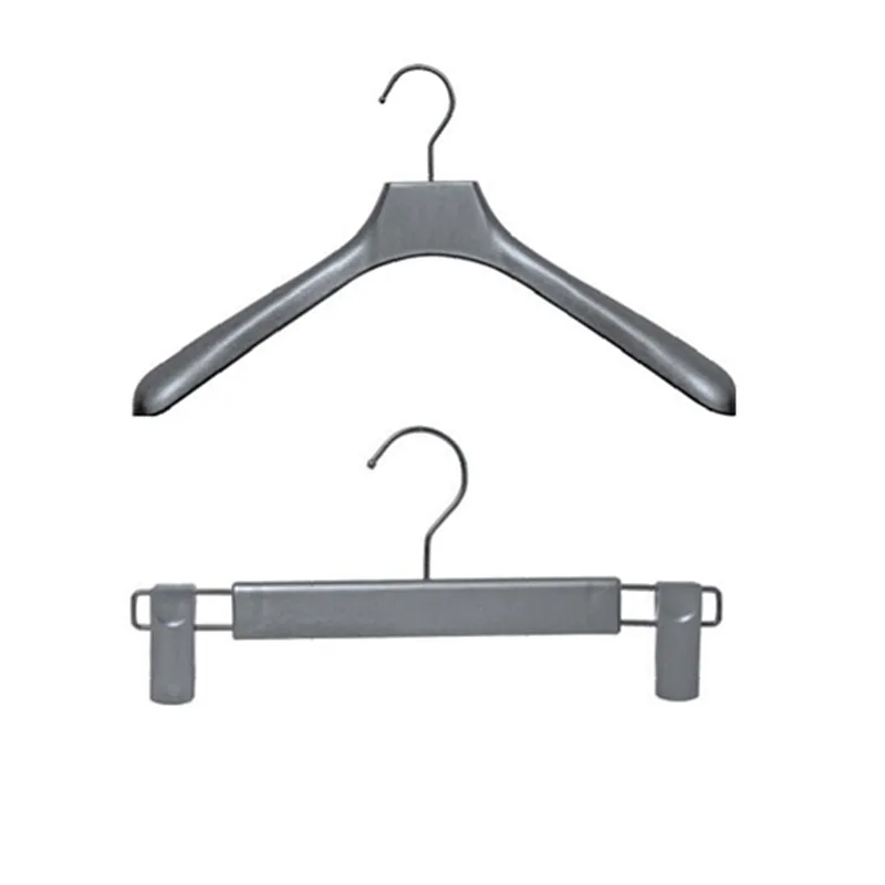 6620-40 Luxury mnufacturer  hangers wholesale high quality custom suit hanger pants hanger silver spray paint