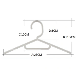 7003-23cm china supplier plant hanger plastic clothes hanger underwear hanger for coat