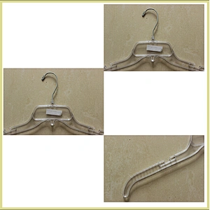 3410-47cm new product plastic coat hanger metal hook flat hanger for clothes