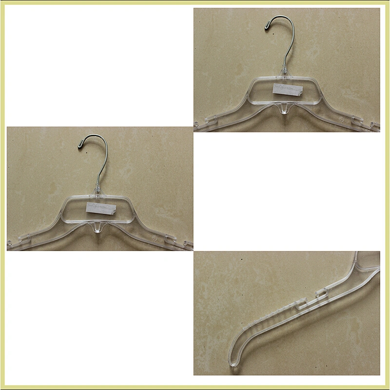 3410-47cm new product plastic coat hanger metal hook flat hanger for clothes