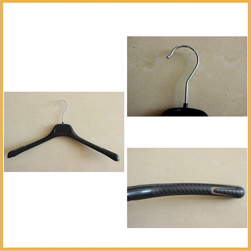 6613-38cm clothes hanger printed logo key hanger clothes hanger pole