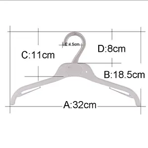 3152A-30cm  White Plastic Dress Hanger with Good Quality