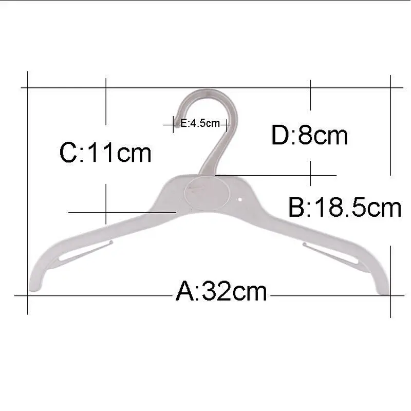 3152A-30cm  White Plastic Dress Hanger with Good Quality