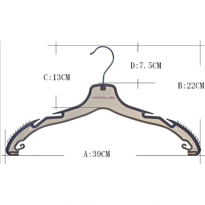 3431-1-39 new style brand hanger long hanger metal hook plastic hanger for clothes coat