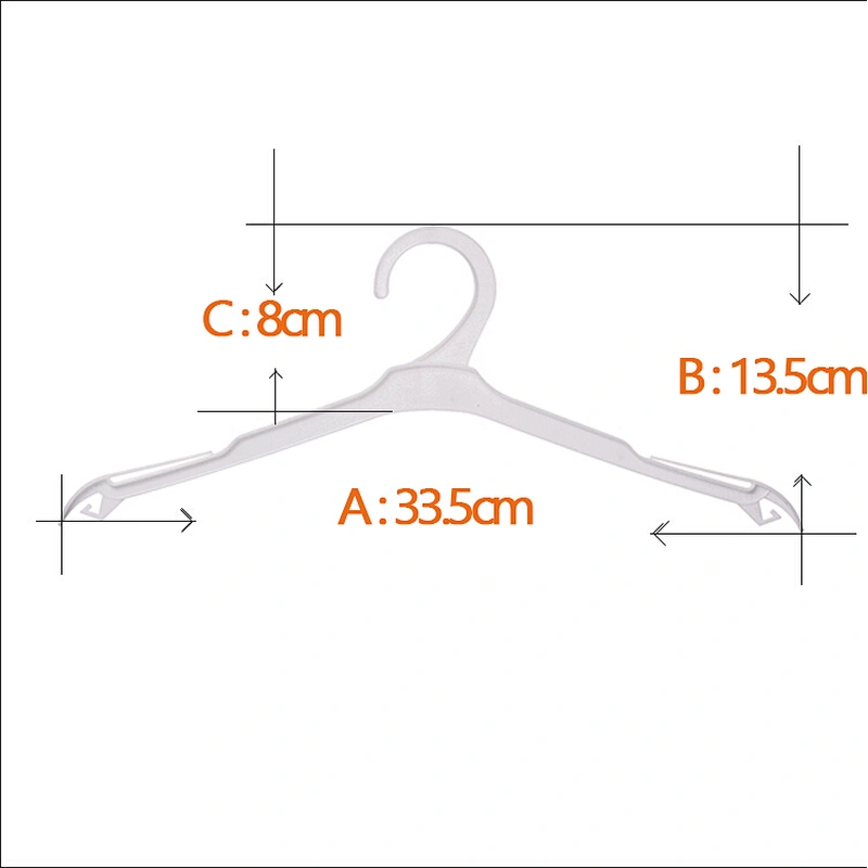 3104A-33.5 plastic space saving clothes coat hangers garments hangers hook