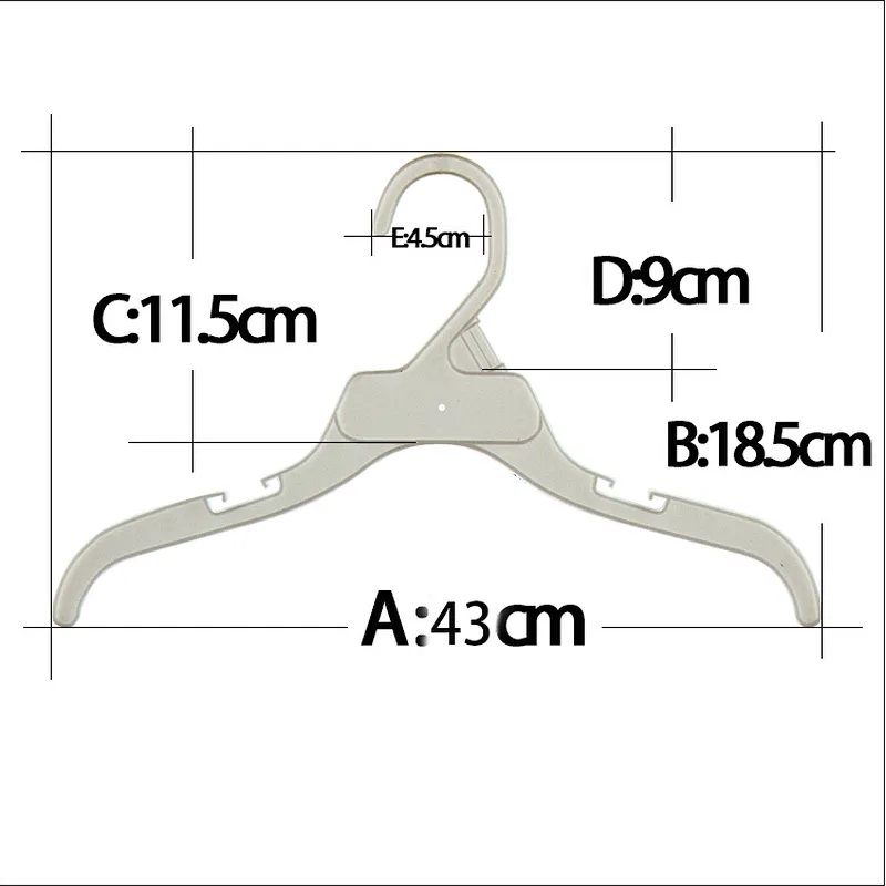 3121D-1-43cm plastic clothing rack
