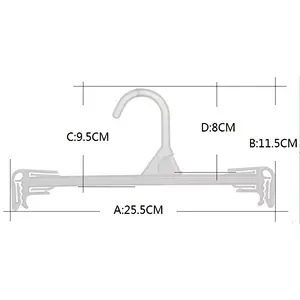 7021-25.5cm Natural Color Plastic Underwear Hanger for Cloth