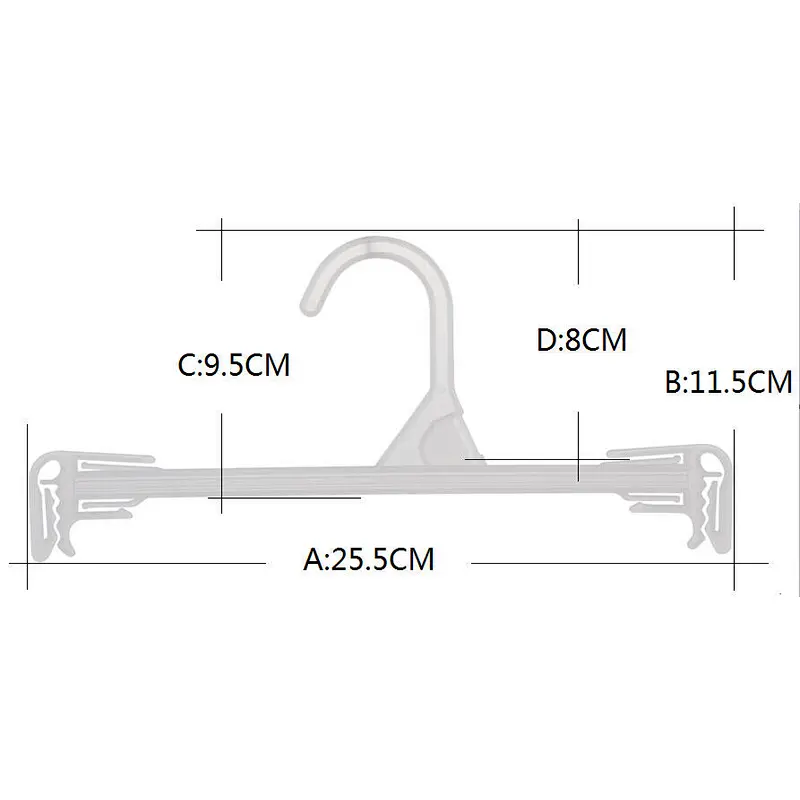 7021-25.5cm Natural Color Plastic Underwear Hanger for Cloth