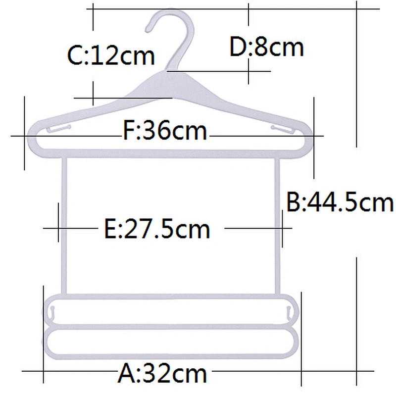 5007-36*32*44.5 combination hanger cheap plastic hanger