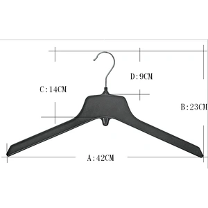 3412-41.5cm china supplier hanger made plastic coat hanger with metal hook