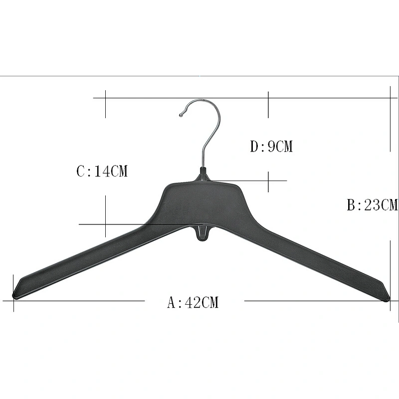 3412-41.5cm china supplier hanger made plastic coat hanger with metal hook