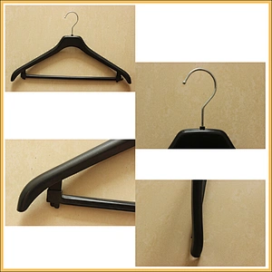 6604H-44.5cm trouser hanger metal wire hanger plastic coat hanger for suit wet clothes