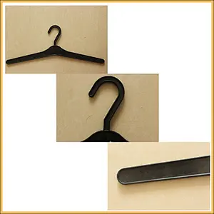 3138-45cm white plastic hanger car clothes hanger dry cleaner wire hanger