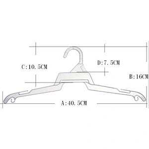 3131-41cm plastic clothes hanger