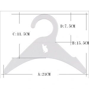 7016-21cm new style white plastic clothes hanger for coat plastic hanger mould
