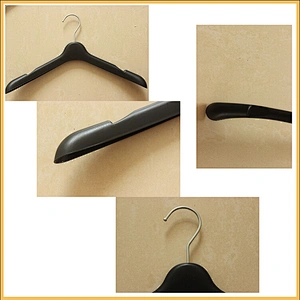 6609-39.5cm new product black suit hanger plastic clothes hanger for plastic coat hanger dimensions