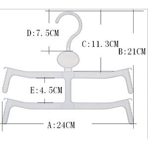 3855-25cm New Plastic Cloth Hanger with Plastic Hook for Display (24cm)