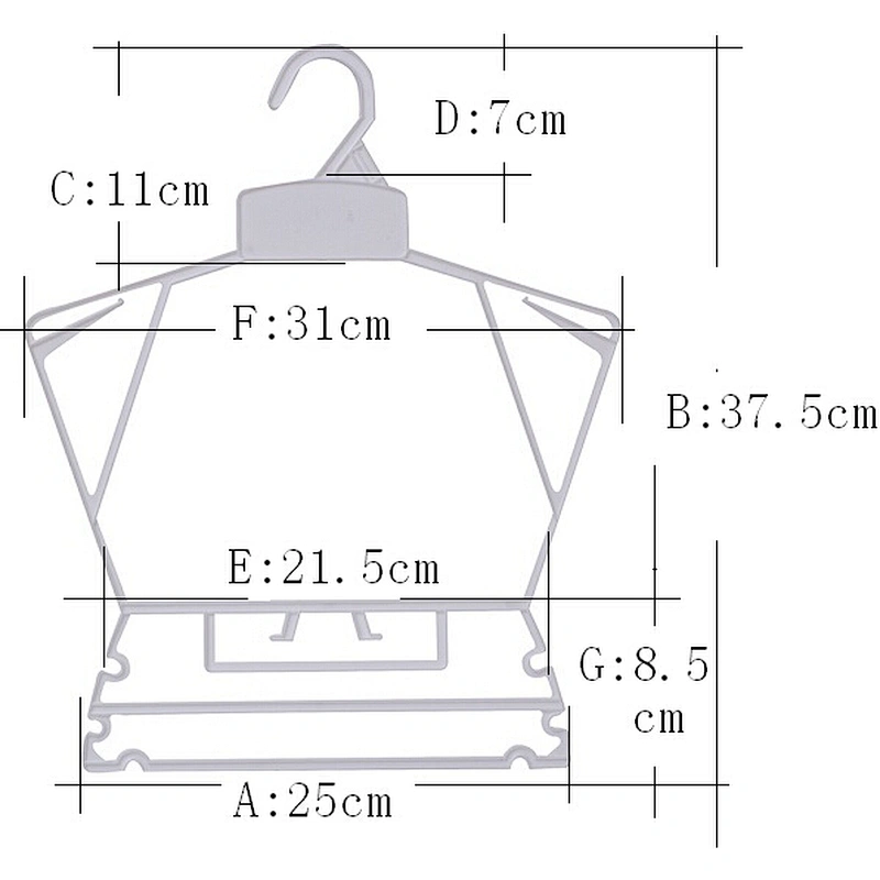 5003-30.6*25*37.3cm plastic swimsuit hanger combination hanger