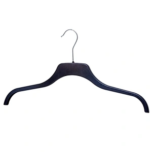 6016-46.5cm black PP metal hook plastic hanger garment hanger plastic coat hanger
