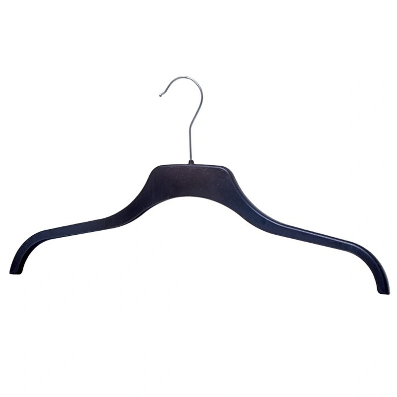 6016-46.5cm black PP metal hook plastic hanger garment hanger plastic coat hanger