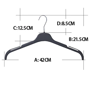3416A-42cm  hot sale garment coat rack metal hook plastic clothes hanger