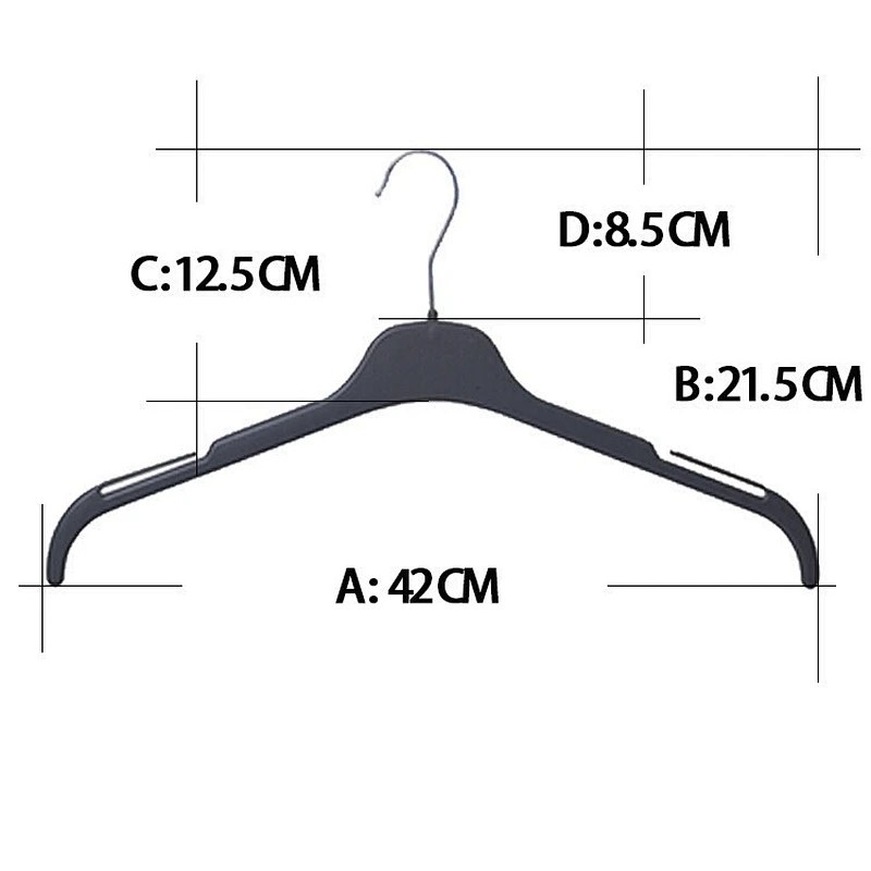 3416A-42cm  hot sale garment coat rack metal hook plastic clothes hanger