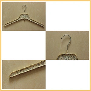 3412-41.5cm china supplier hanger made plastic coat hanger with metal hook