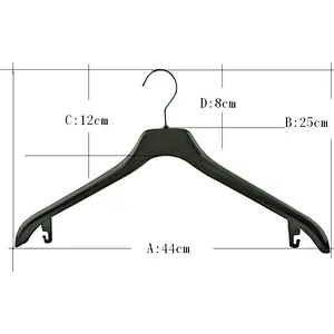6604K-44.5cm garment bag suit hanger fancy clothes hanger plastic hanger with clip