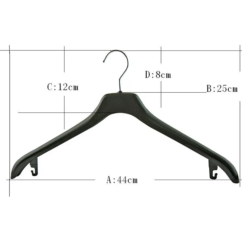 6604K-44.5cm garment bag suit hanger fancy clothes hanger plastic hanger with clip