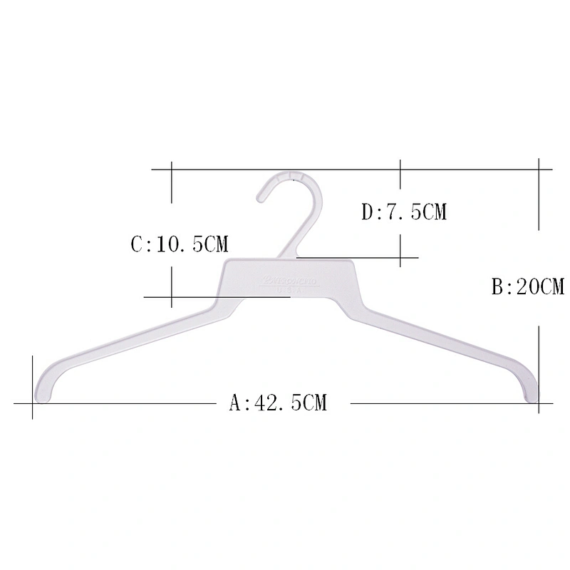 3148-44cm hot sale white hanger made in china plastic hanger