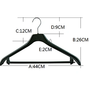 6604H-44.5cm trouser hanger metal wire hanger plastic coat hanger for suit wet clothes