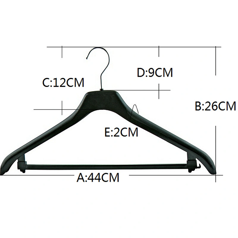 6604H-44.5cm trouser hanger metal wire hanger plastic coat hanger for suit wet clothes