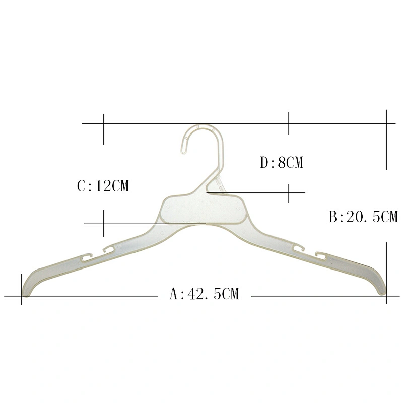 3121D-3-43cm  light plastic hanger coat hanger white plastic coat hangers