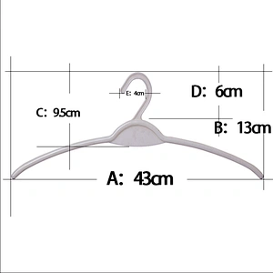 3118C-43cm plastic clothes dresses hanger childrens wire hangers plastic coated wire clothes hangers