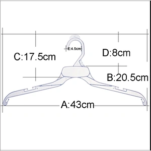 3153C-43cm Chinese supplier new product light coat plastic hanget