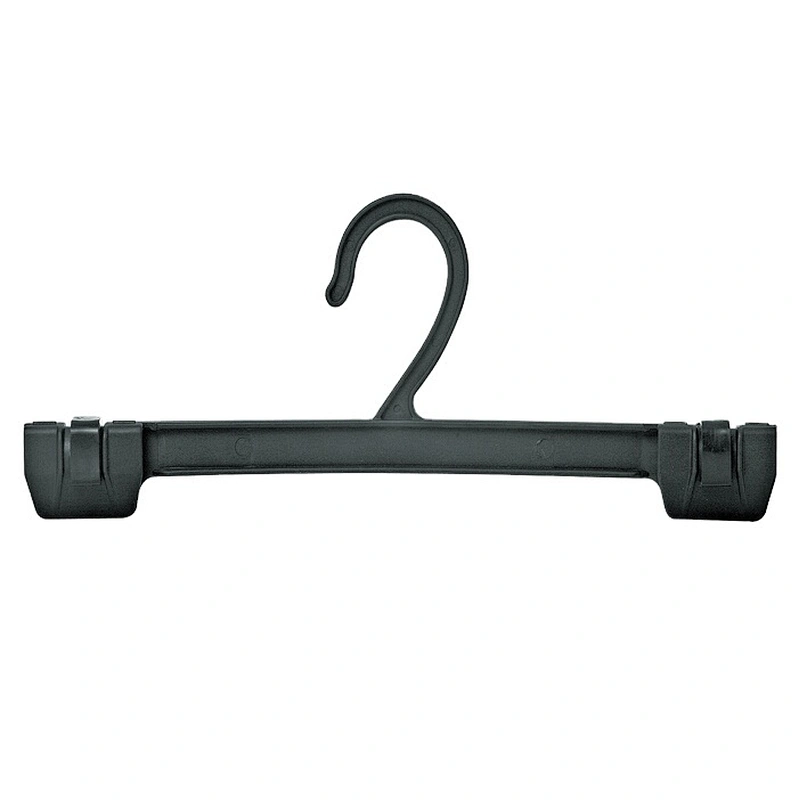 4351-17cm new style hanger with clips plastic hanger black for pants clothes