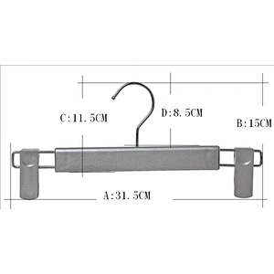 4580-31.5cm manufacturer provide silver plastic pants hanger