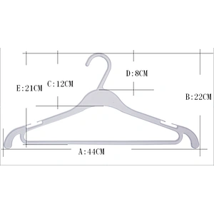 3958-45cm travel clothes hanger with plastic hook