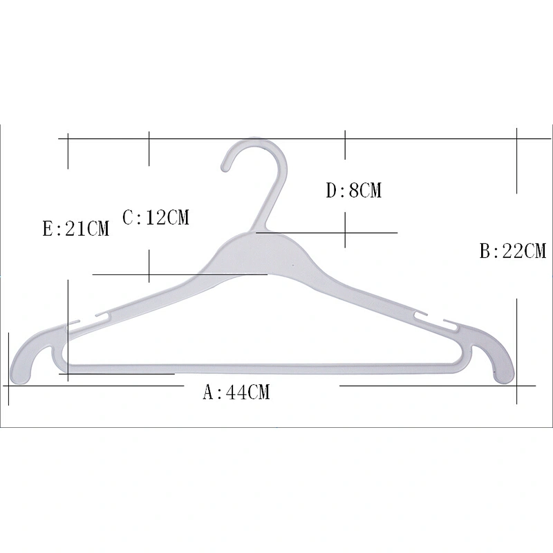 3958-45cm travel clothes hanger with plastic hook