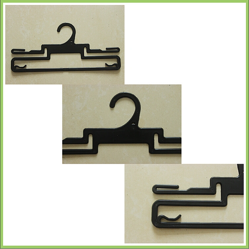 7017-24cm the hanger clothing brand hanger factory in china black plastic hanger